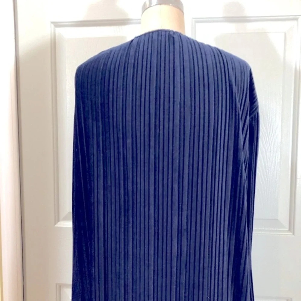 J.O.A Duster Velvet Cardigan Draped Jacket Size Medium - Picture 11 of 15